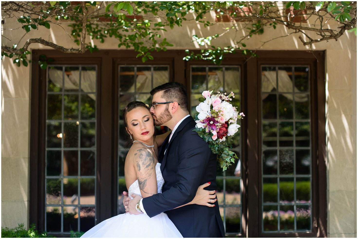 Rollins Mansion Wedding | Bride with strapless ballgown
